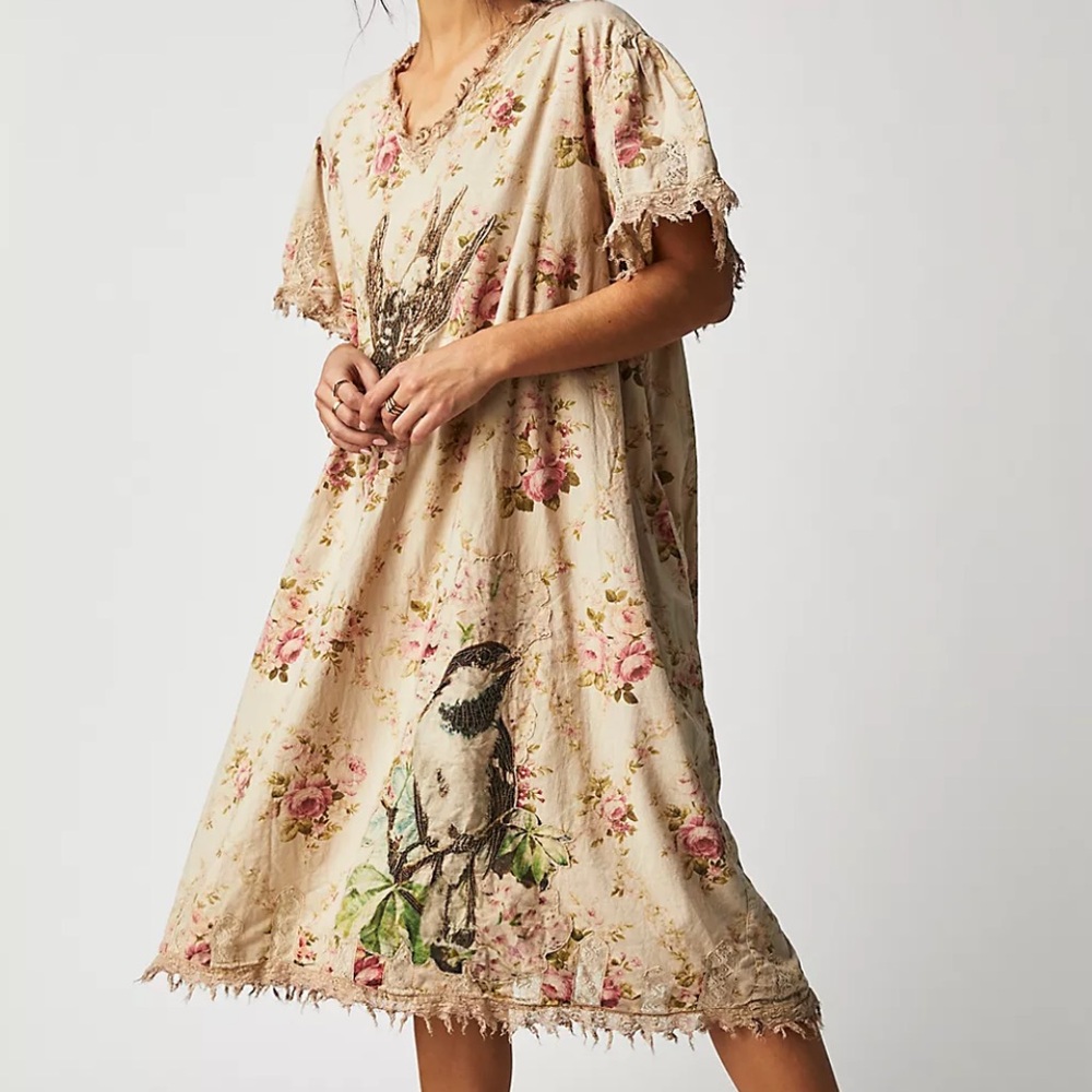Magnolia Pearl Floral Bird Print Dress